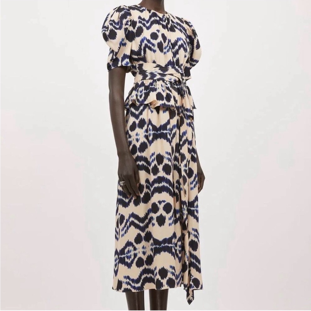 Ulla Johnson Marion Dress Nimbus Navy and Cream NWT